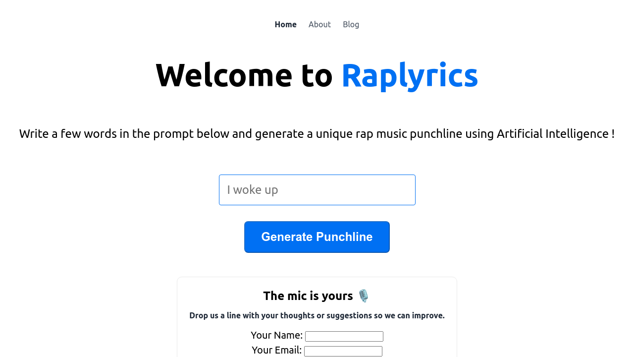 Raplyrics screenshot