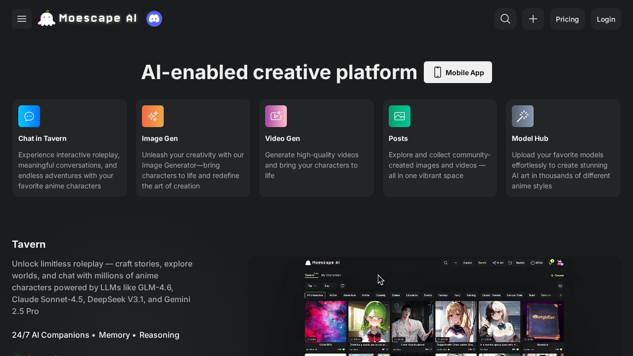 Moescape AI screenshot