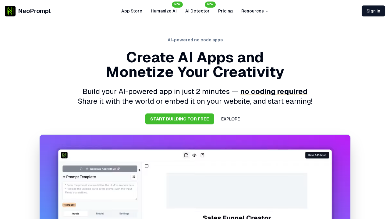 NeoPrompt AI screenshot