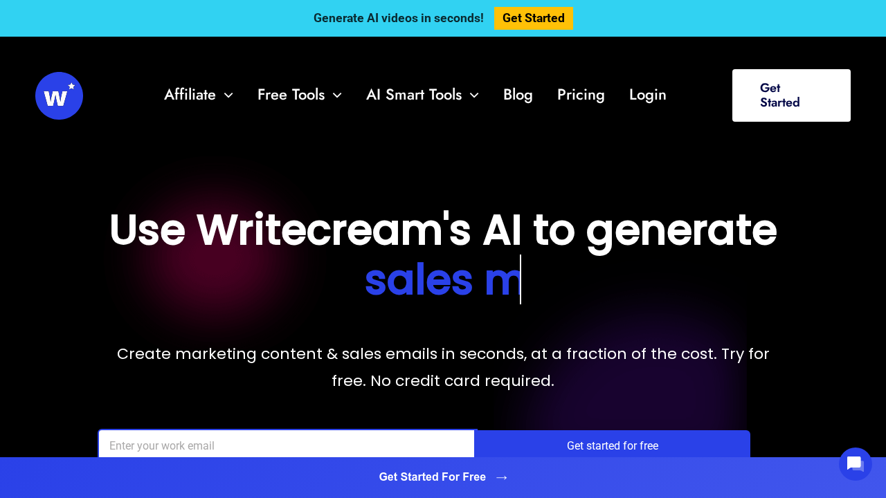 Writecream screenshot