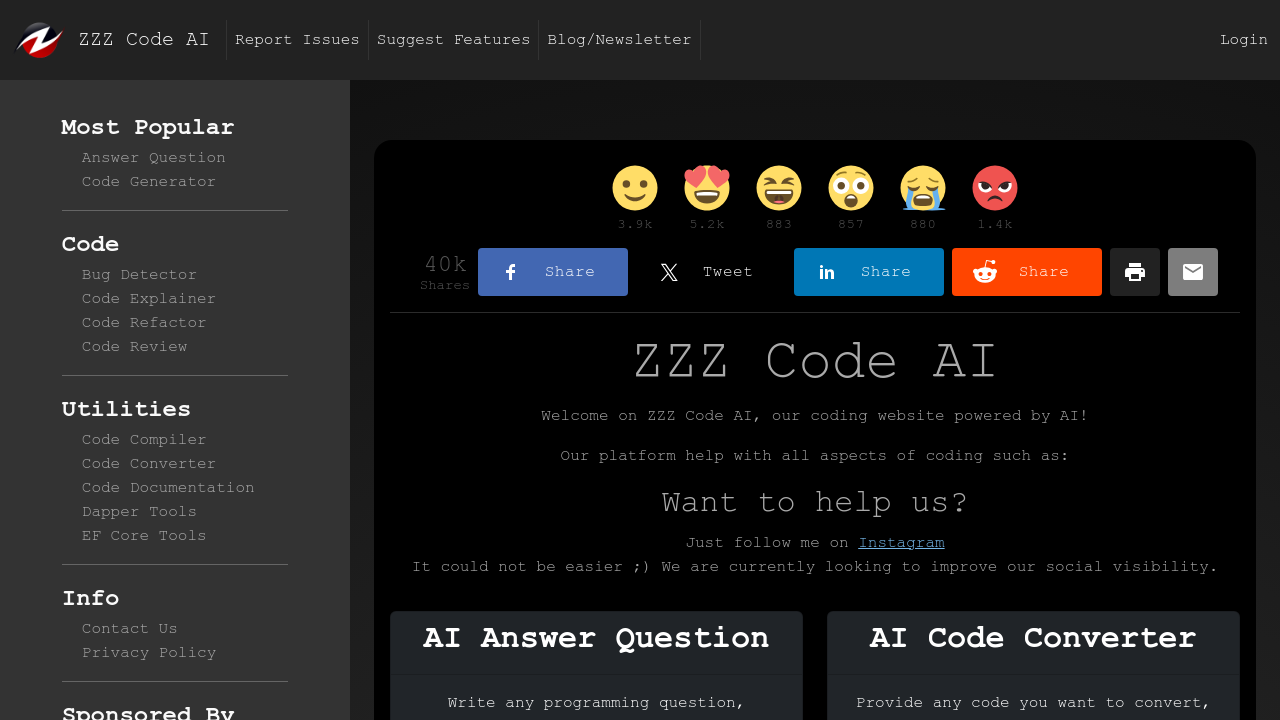 ZZZ Code AI screenshot