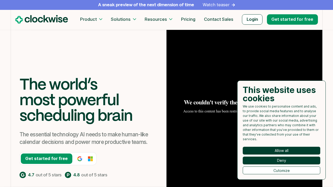 Clockwise screenshot