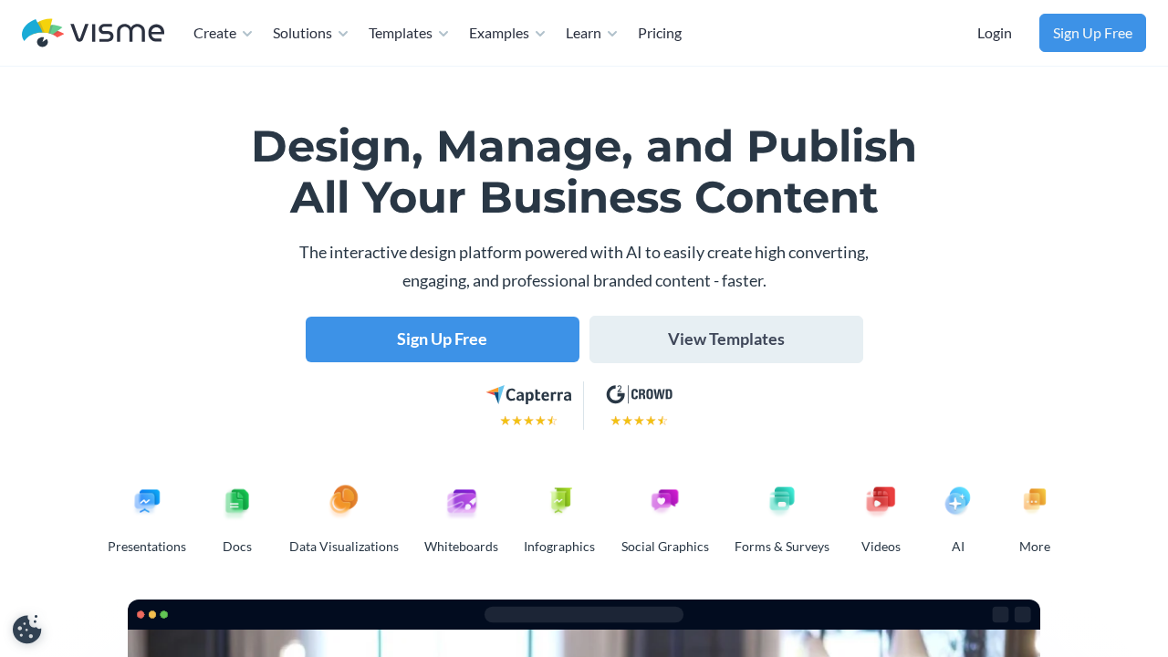 Visme screenshot
