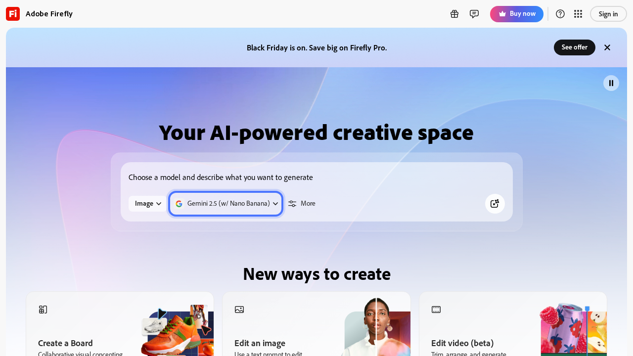 Adobe Firefly screenshot