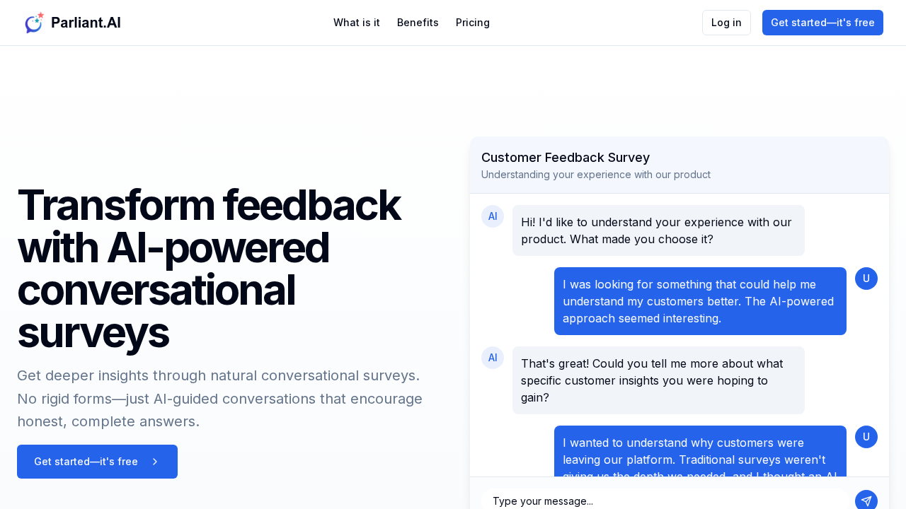 Parliant.ai screenshot