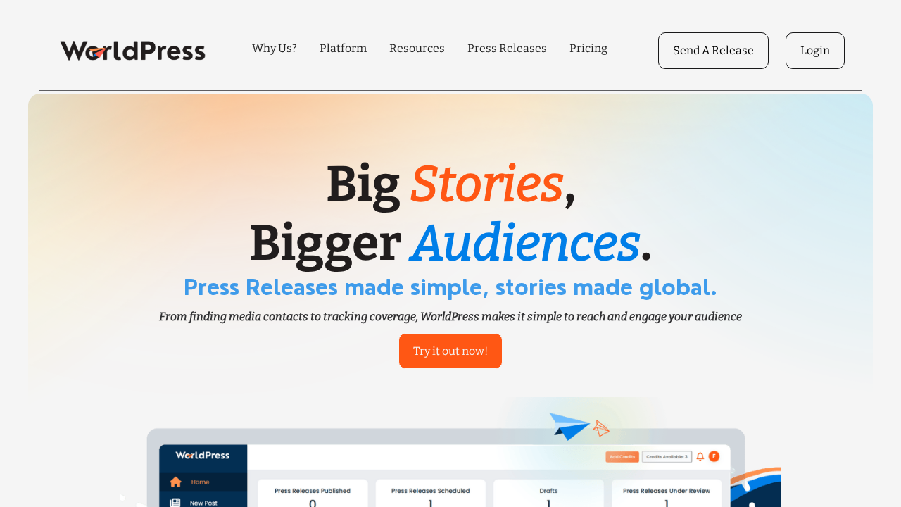 WorldPress screenshot