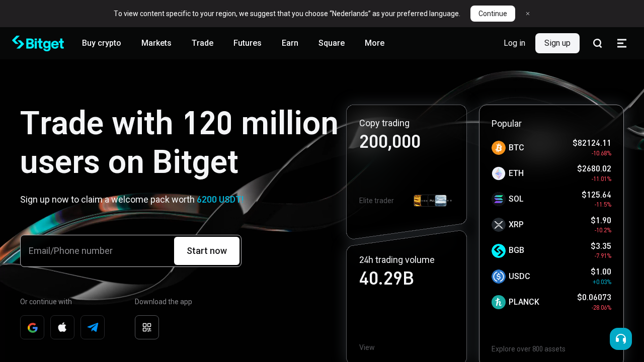 Bitget screenshot