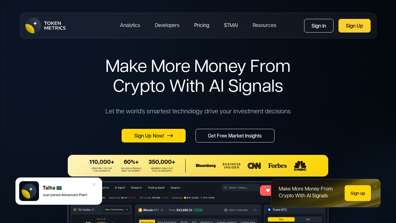 Tokenmetrics.com screenshot