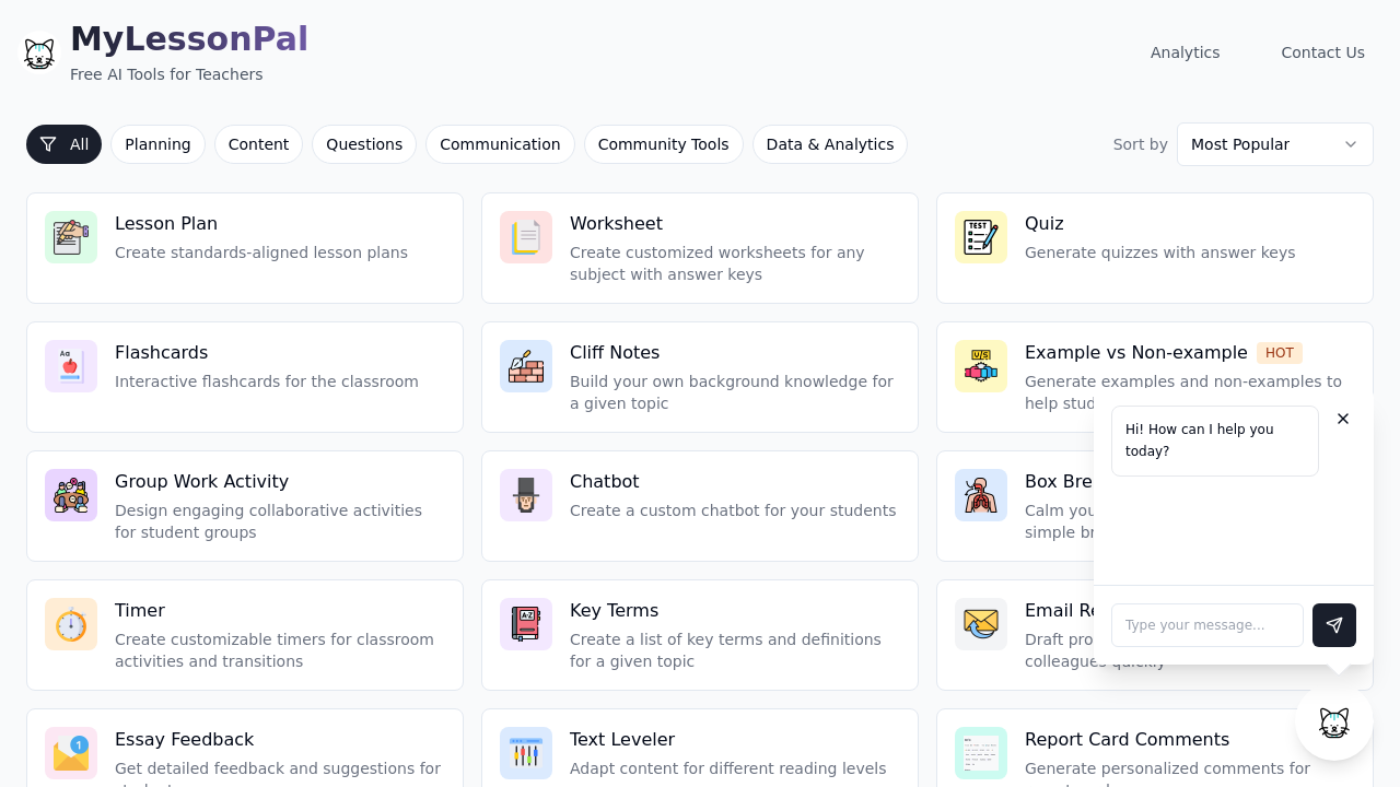 mylessonpal.com screenshot