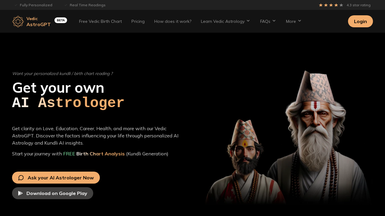 Vedic AstroGPT screenshot