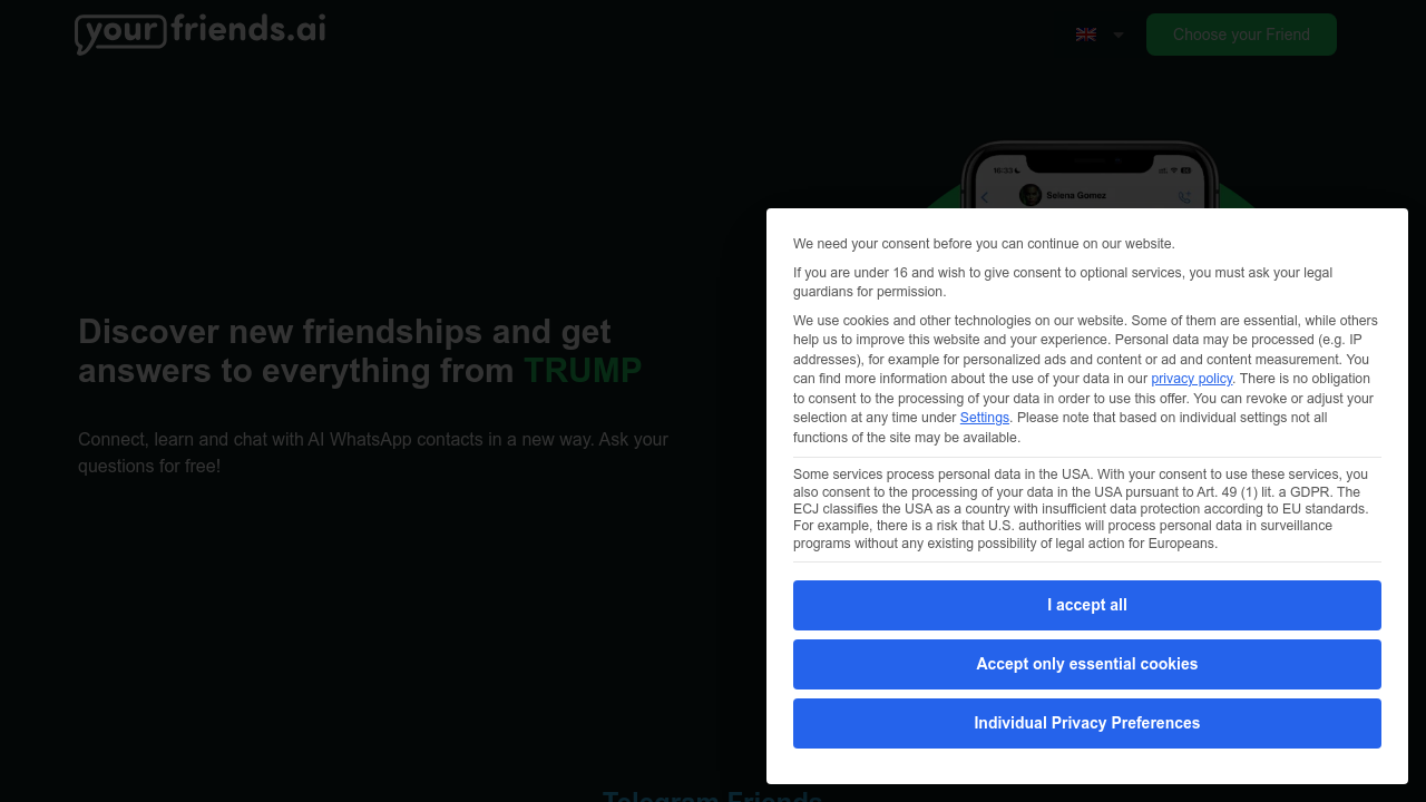 yourfriends.ai screenshot