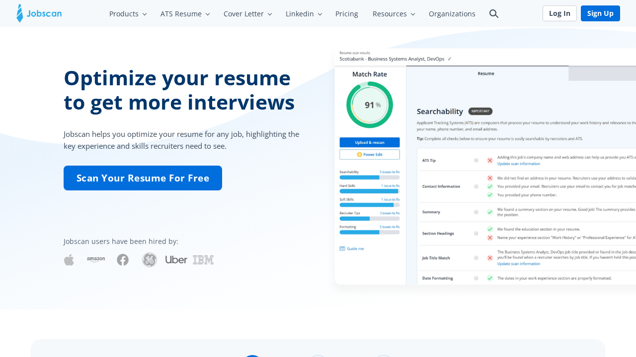 Jobscan.co screenshot