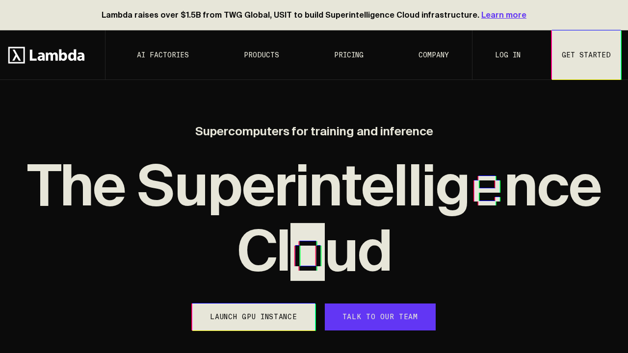 Lambda.ai screenshot