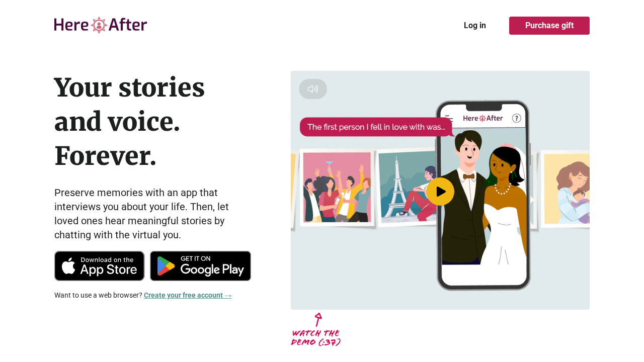 HereAfter.ai screenshot