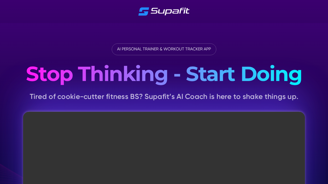 Supafit.ai screenshot