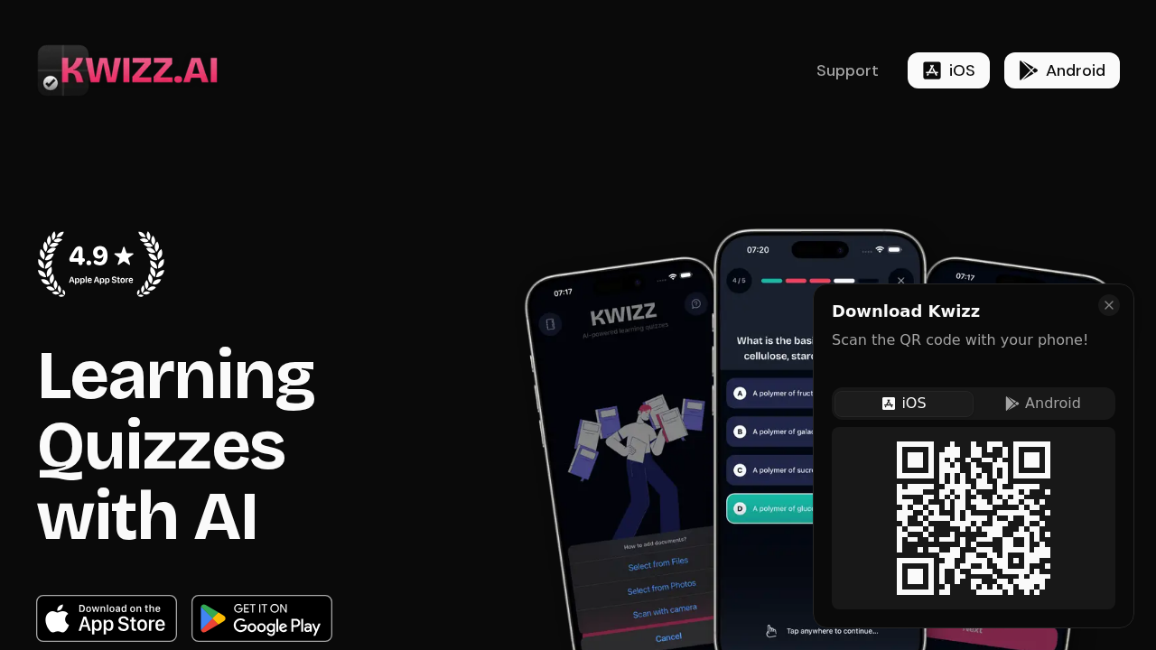 kwizz.ai screenshot