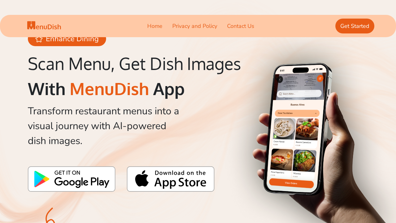 MenuDish.ai screenshot