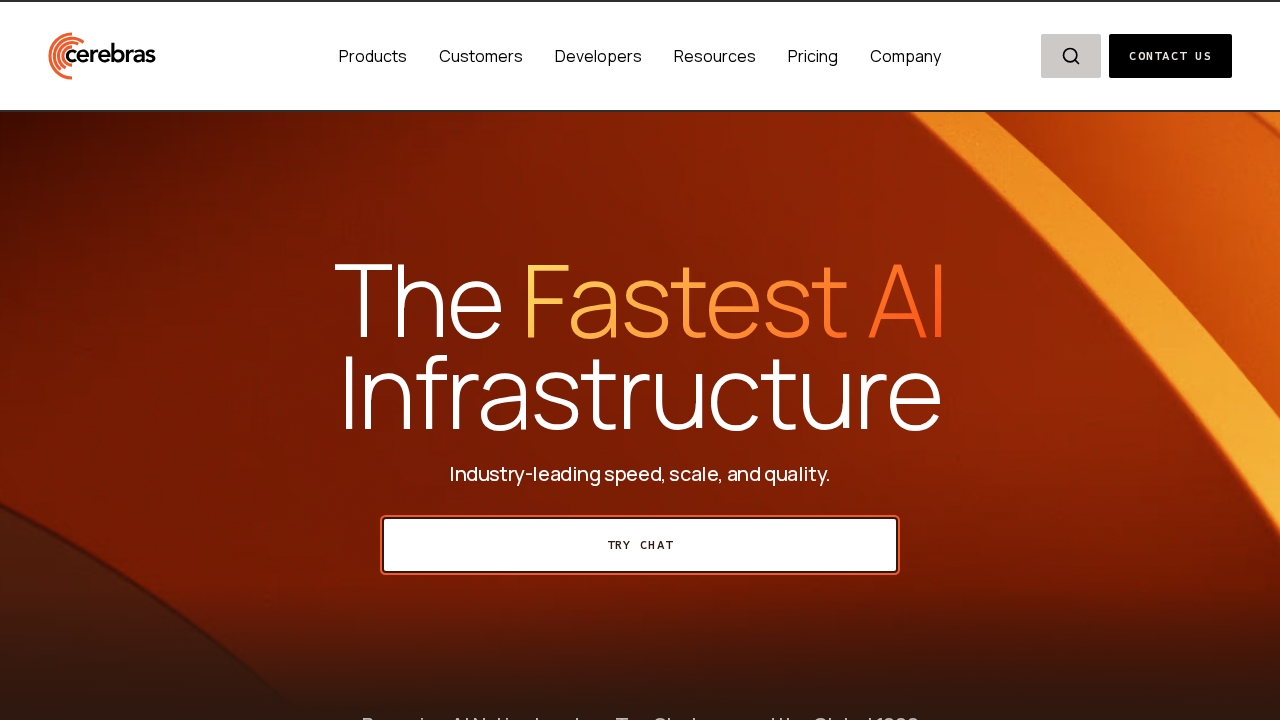 Cerebras.ai screenshot