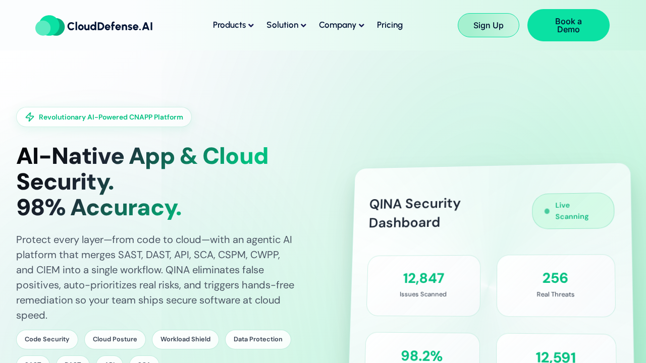 CloudDefense.AI screenshot