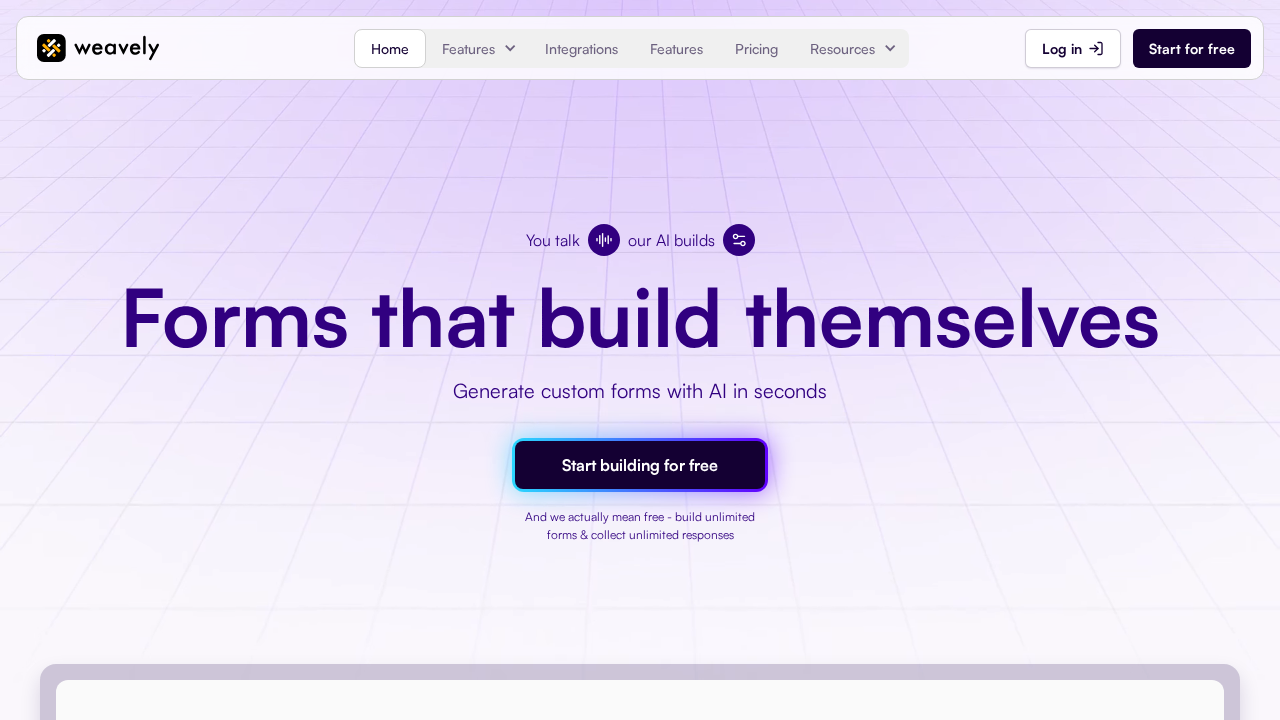 Weavely.ai screenshot