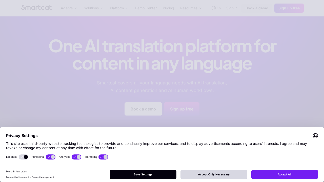 Smartcat.ai screenshot
