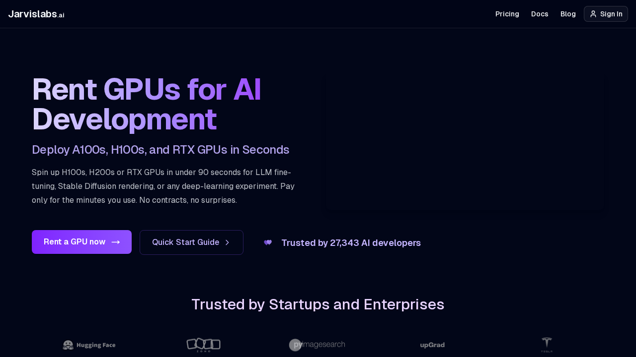 Jarvislabs.ai screenshot