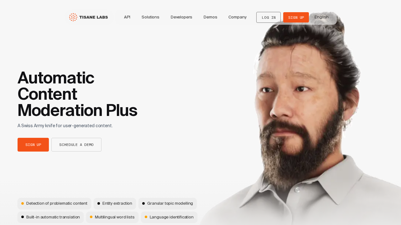 Tisane.ai screenshot