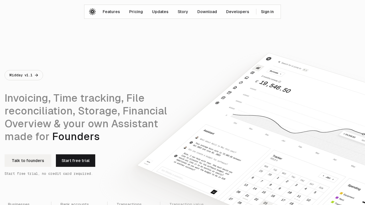 Midday.ai screenshot
