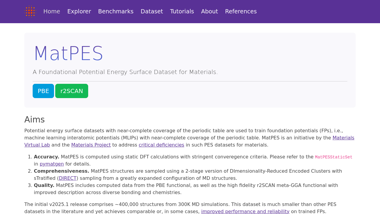 MatPES.ai screenshot