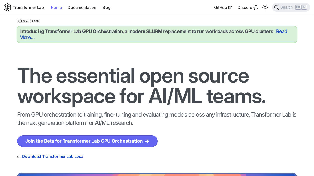 TransformerLab.ai screenshot