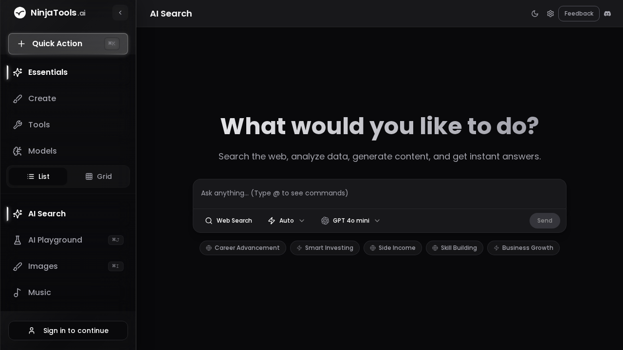 NinjaTools.ai screenshot
