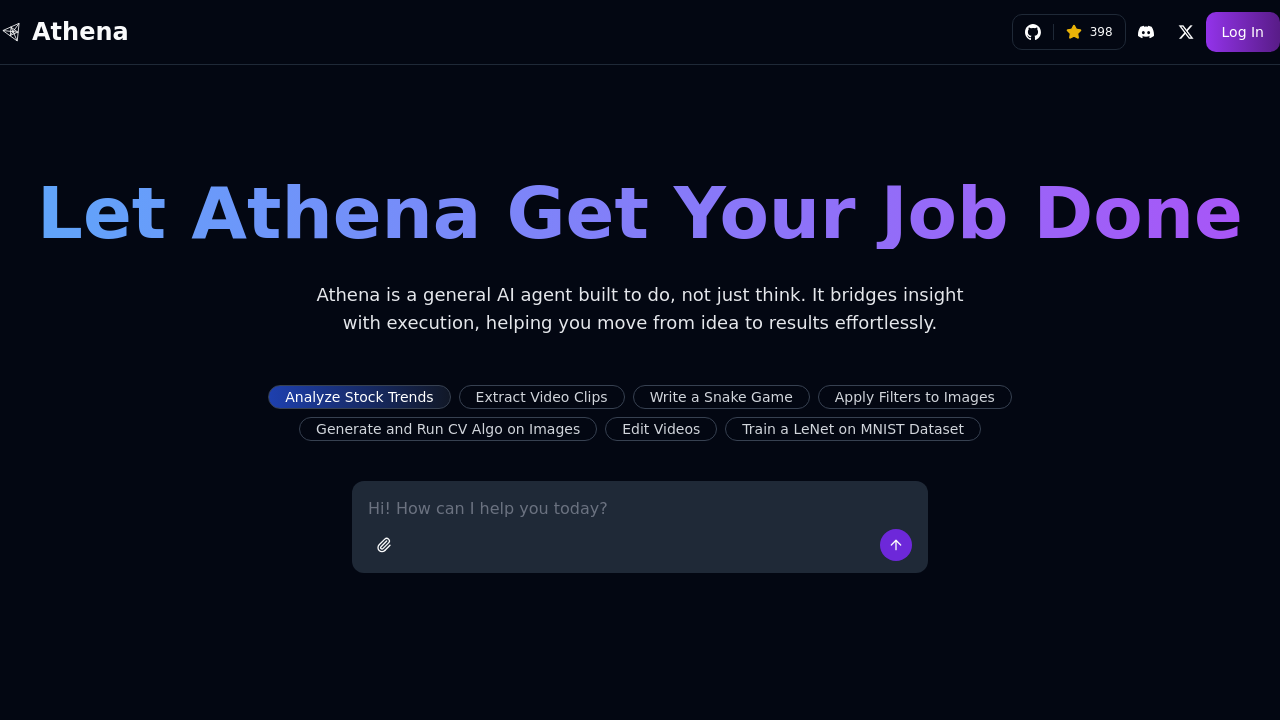 Athena screenshot