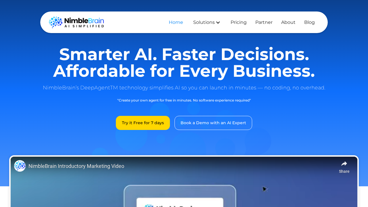 NimbleBrain.ai screenshot