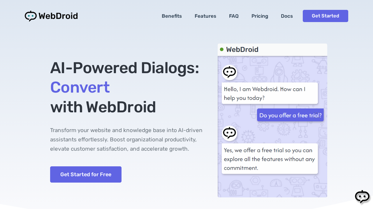 WebDroid.ai screenshot