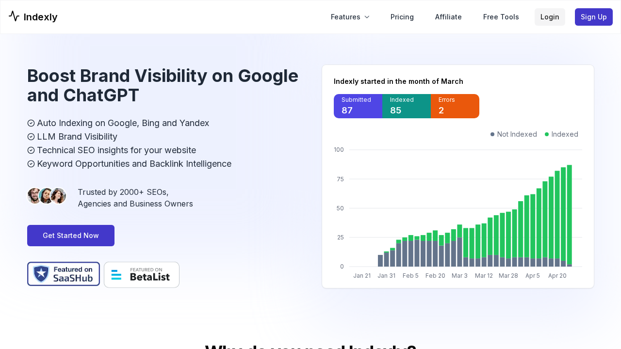 Indexly.ai screenshot