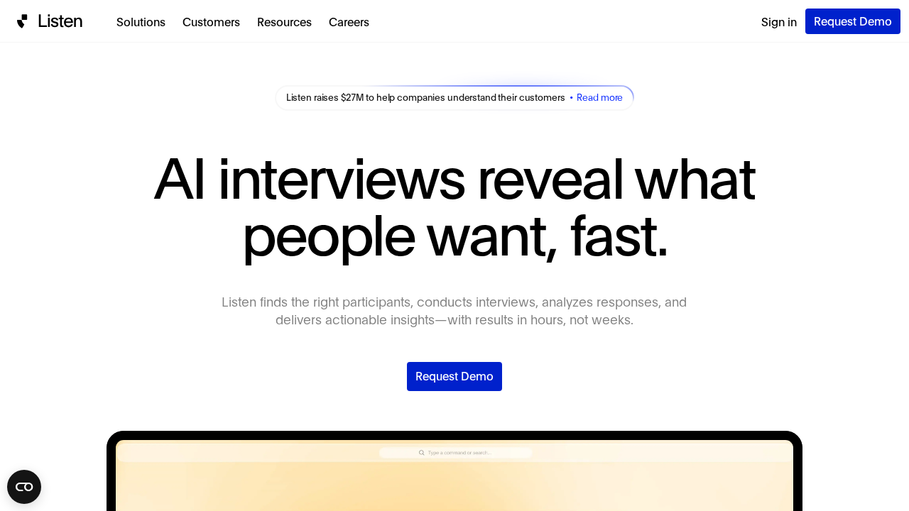 Listenlabs.ai screenshot