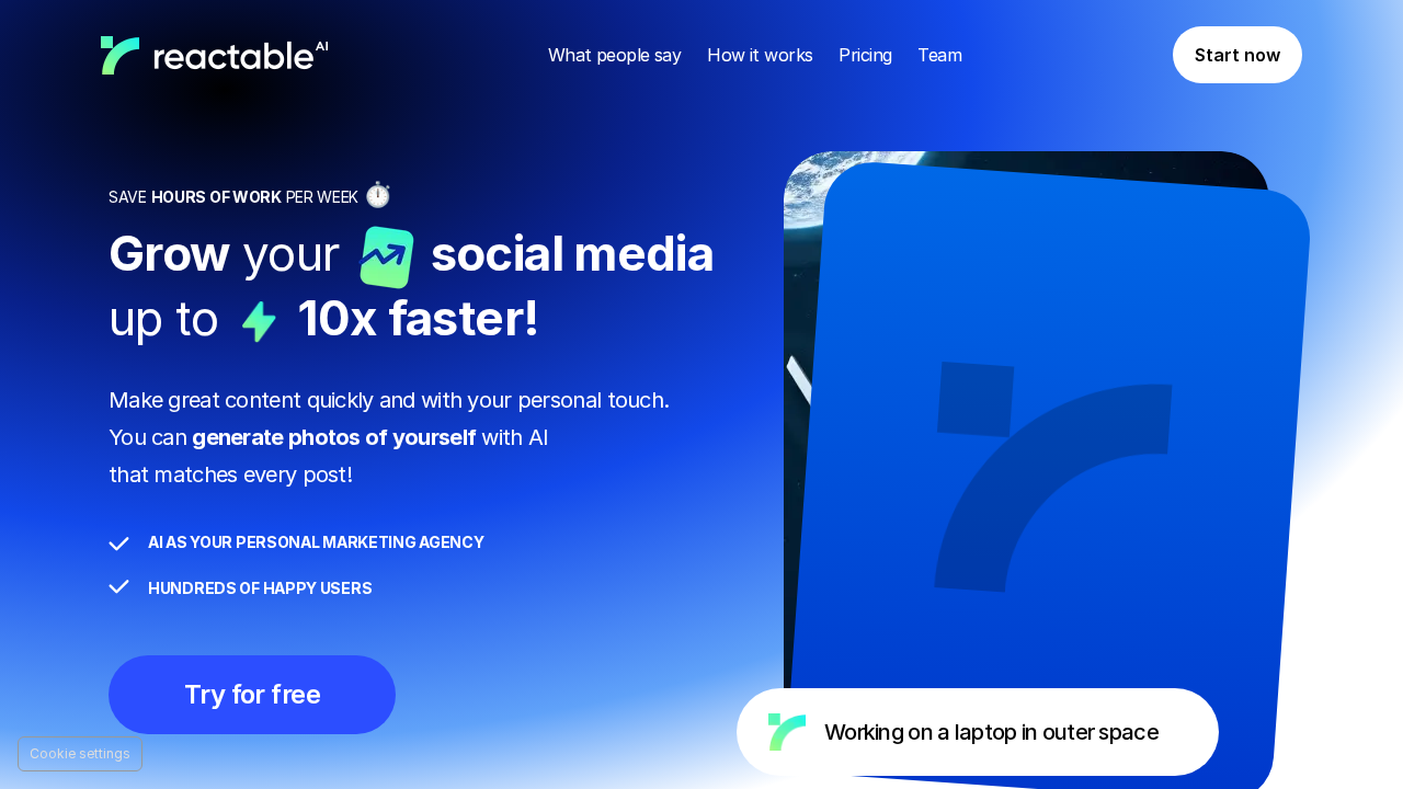 Reactable.ai screenshot