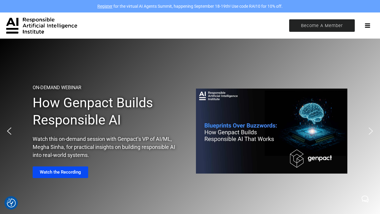 Responsible AI Institute screenshot