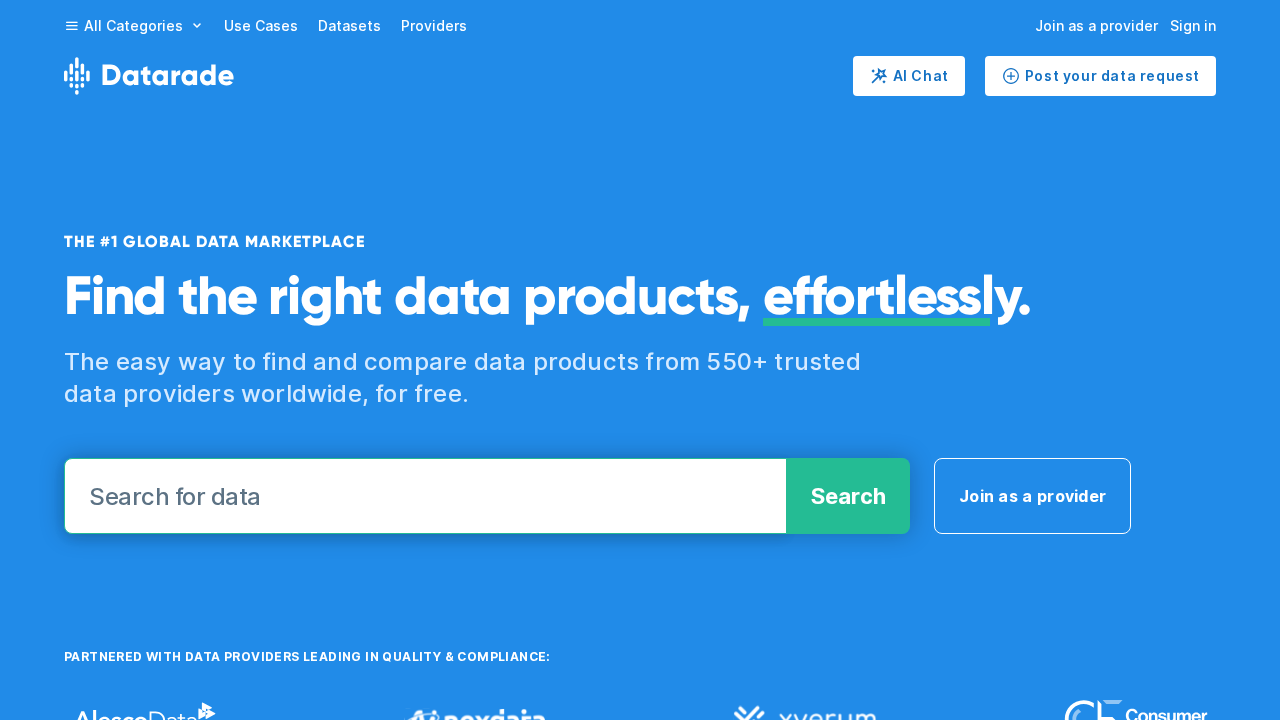 Datarade.ai screenshot