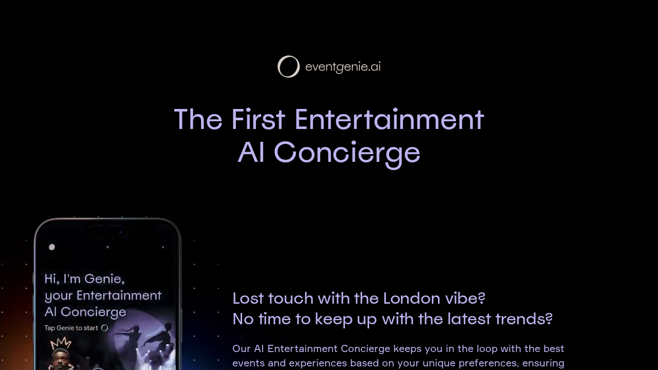 EventGenie.ai screenshot