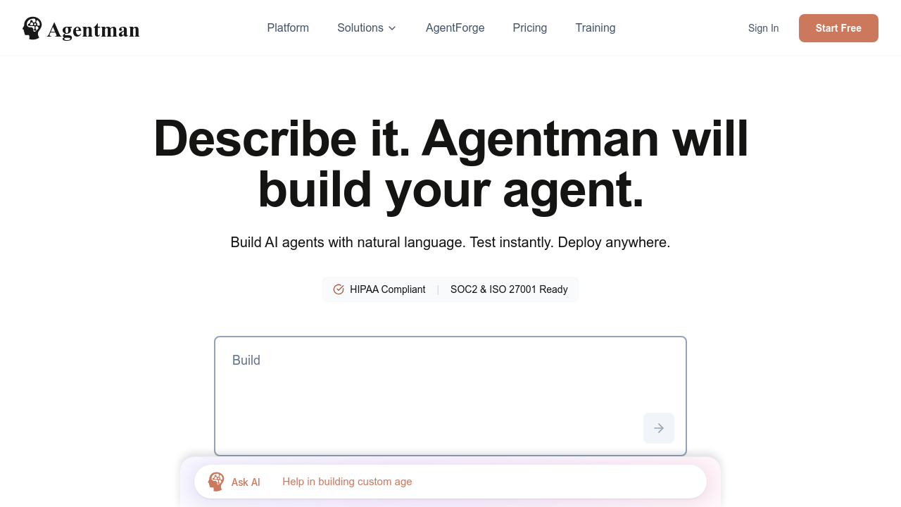 Agentman.ai screenshot