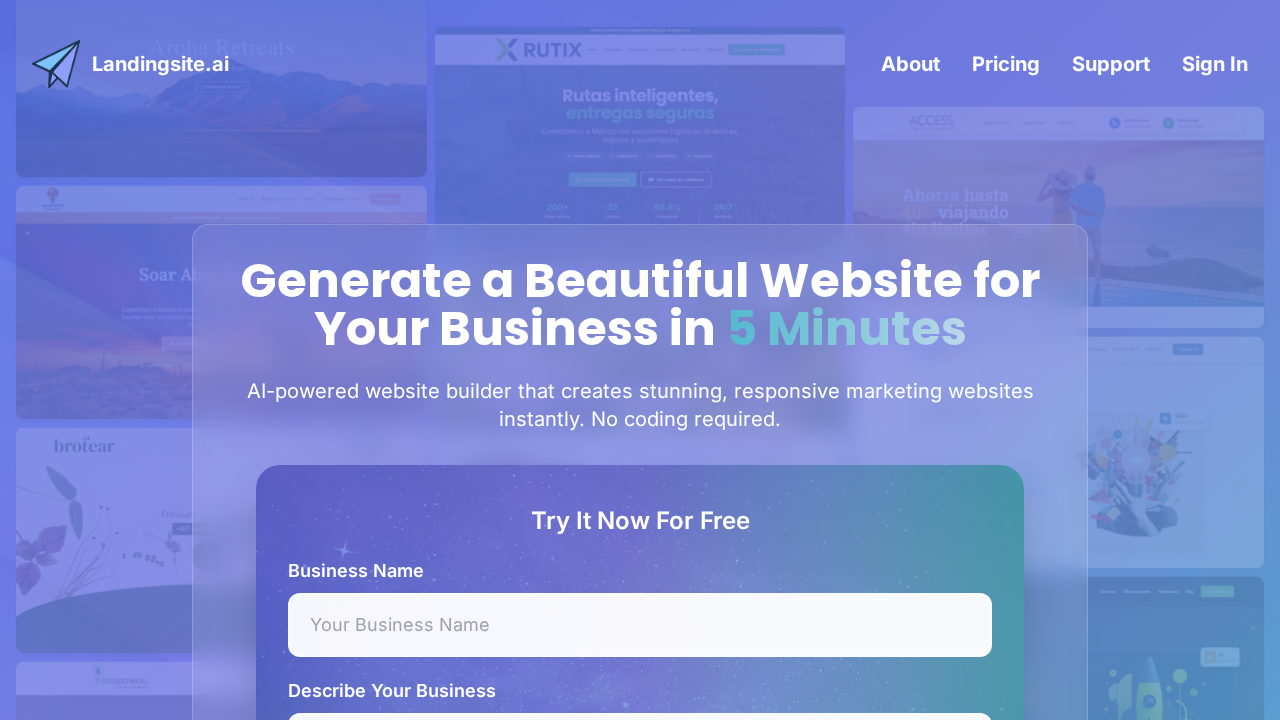 landingsite.ai screenshot