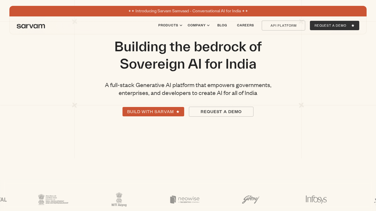 Sarvam.ai screenshot