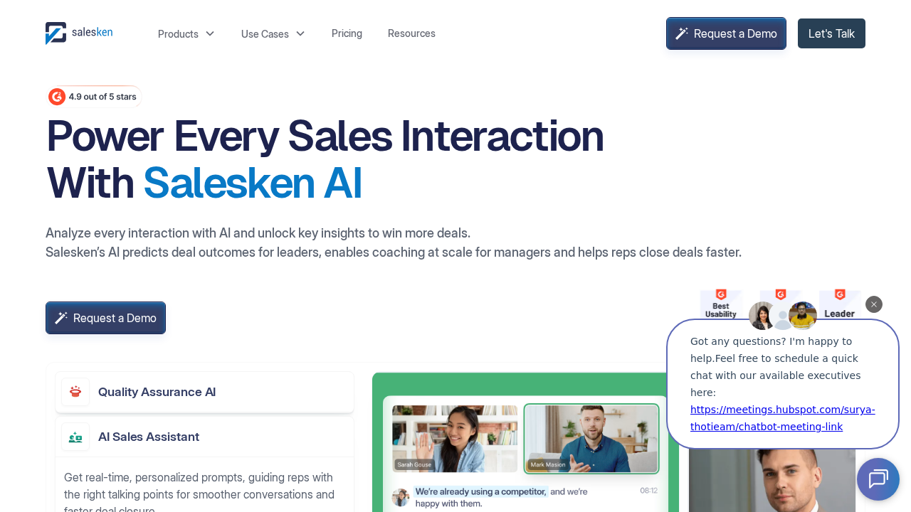 Salesken.ai screenshot