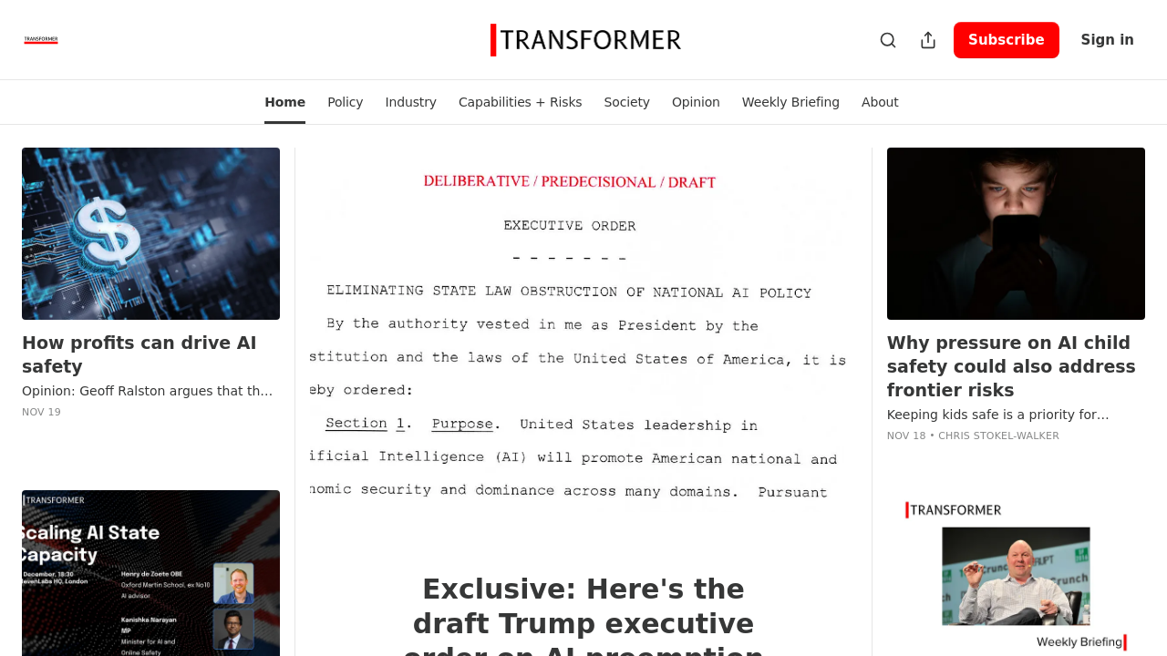 transformernews.ai screenshot