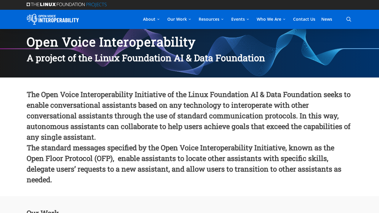 Open Voice Interoperability screenshot