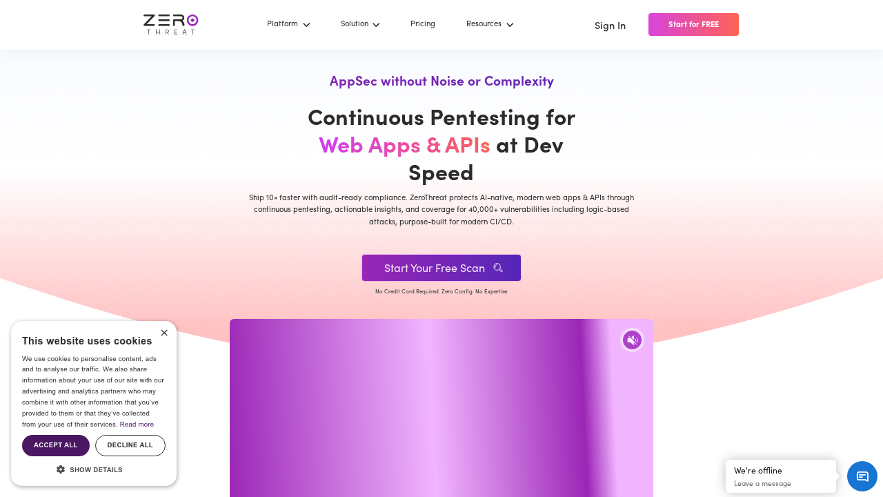 ZeroThreat.ai screenshot