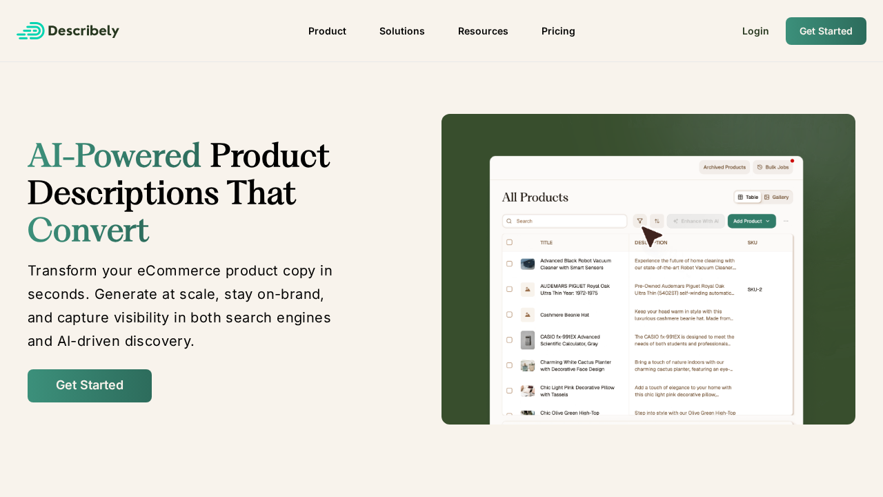 Describely.ai screenshot