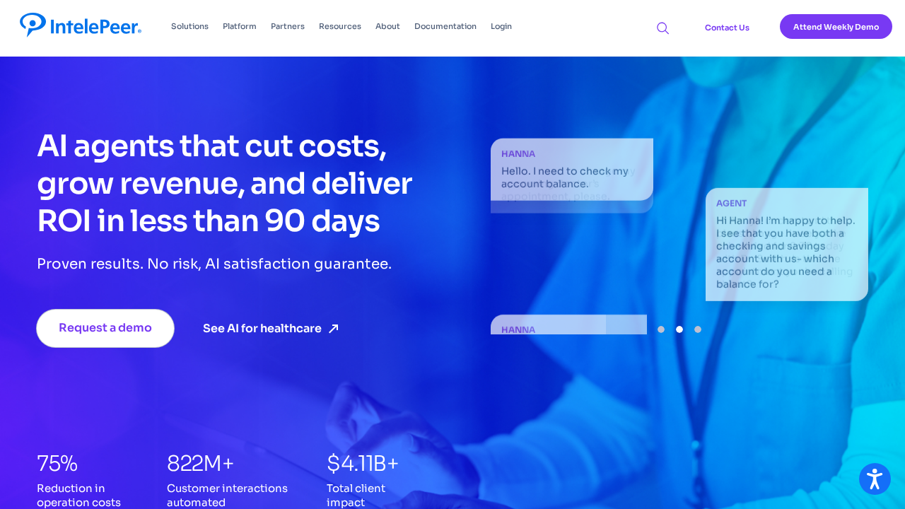 Intelepeer.ai screenshot
