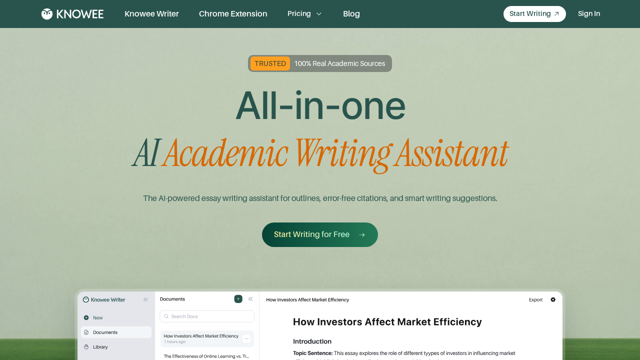 Knowee.ai screenshot